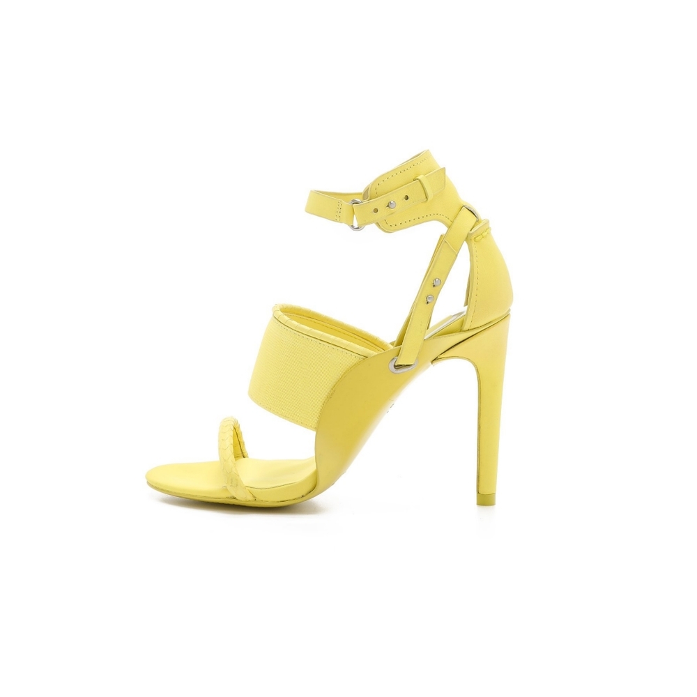 Dolce vita halton yellow strappy sandals heels - Picture 6 of 6
